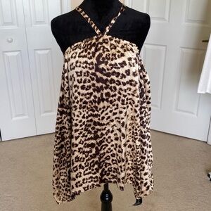 NWT INC Leopard Off The Shoulder Top
